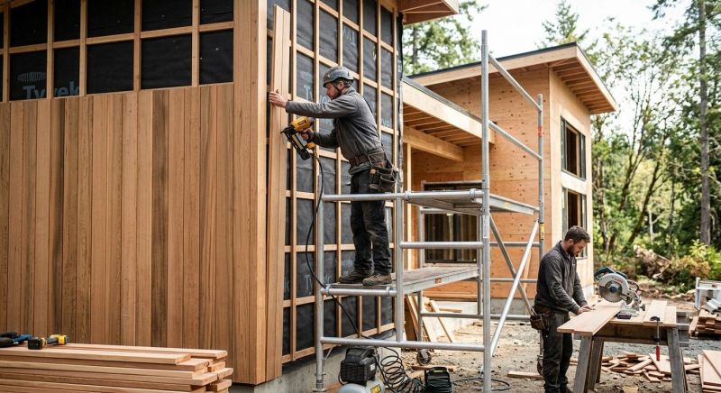 Cedar Cladding Installation in Coweta County, GA