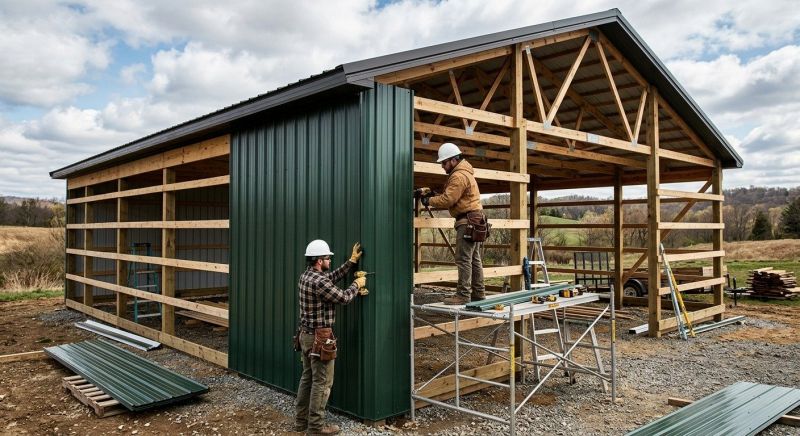 Metal Barn Siding Installation in Coweta County, GA