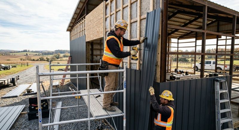Pole Barn Siding Installation in Coweta County, GA