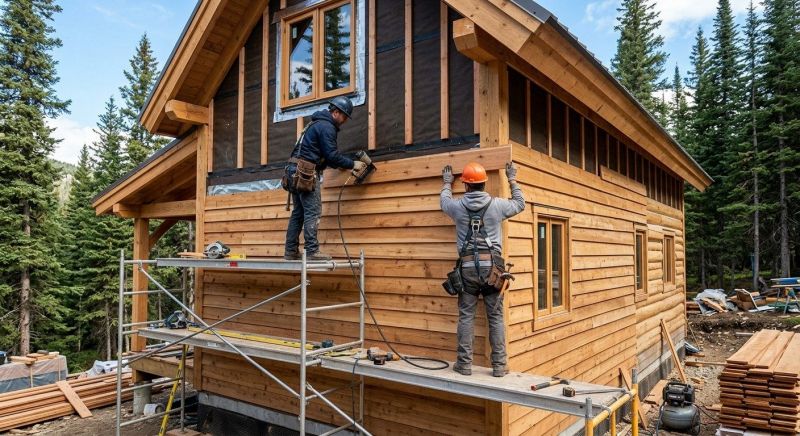 Cabin Siding Installation